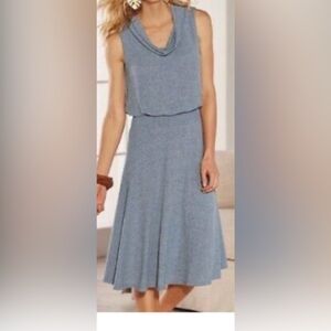 Soft Surroundings blue midi dress size PS,TXL